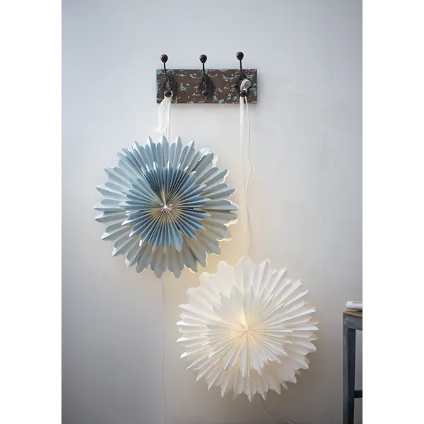 Pappersstjärna Crystal Vit 50cm