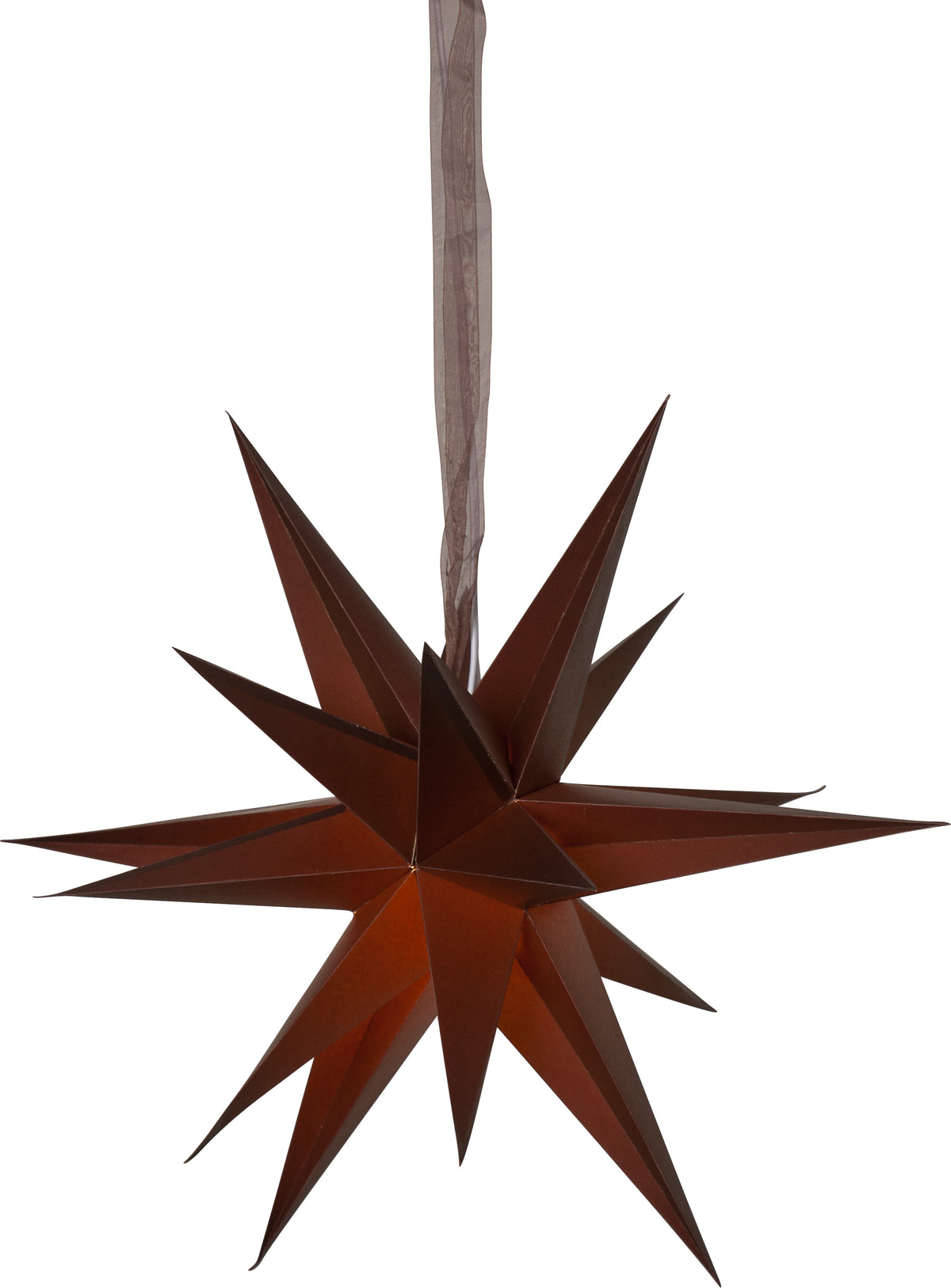 Pappersstjärna December Brun 55cm