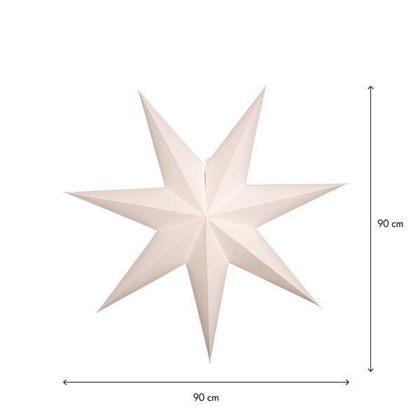Pappersstjärna Plain Vit 90cm