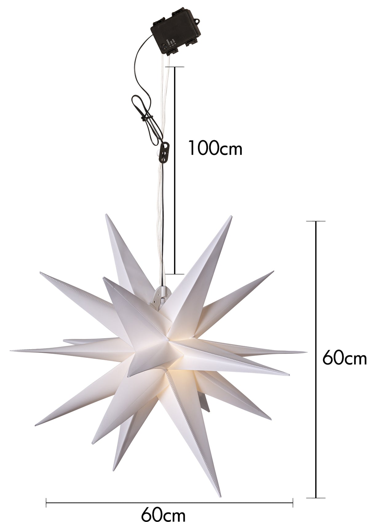 Stjärna Alice Vit moravian 60cm