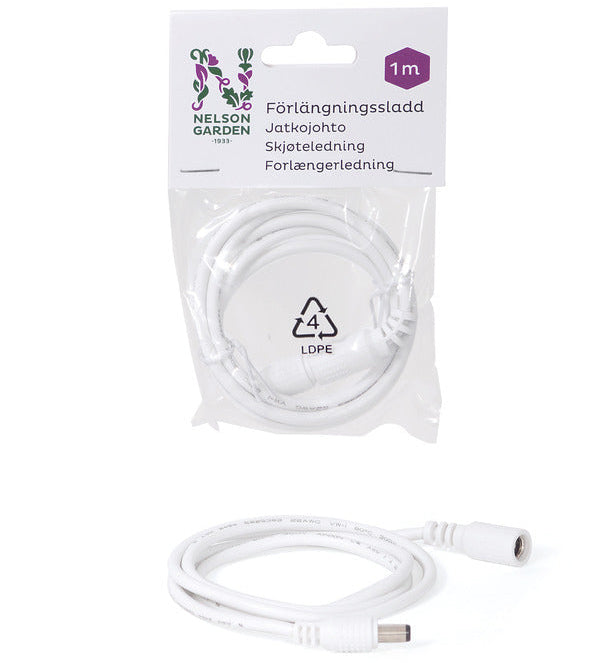 Förlängningssladd till växtbelysning 1m