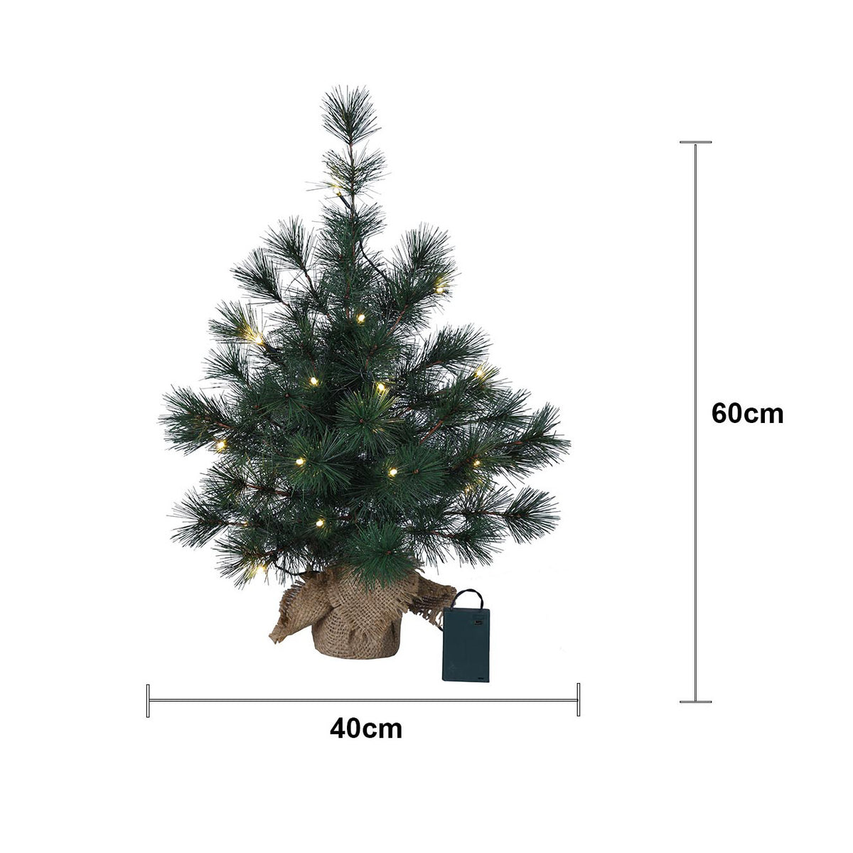 Dekorationsträd Furu Grön 60 cm 20 L ww BO