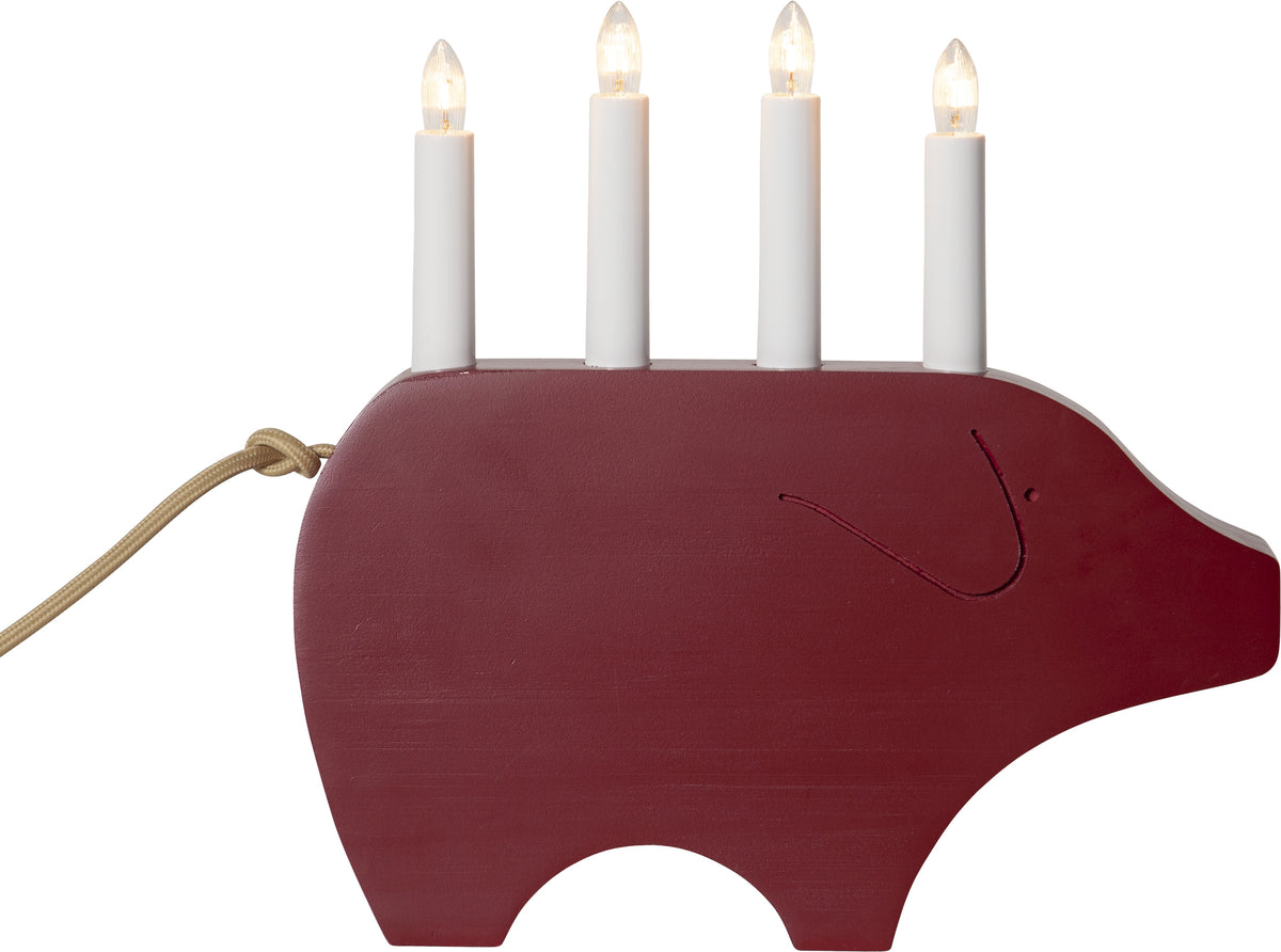 Ljusstake Gry Röd 4L