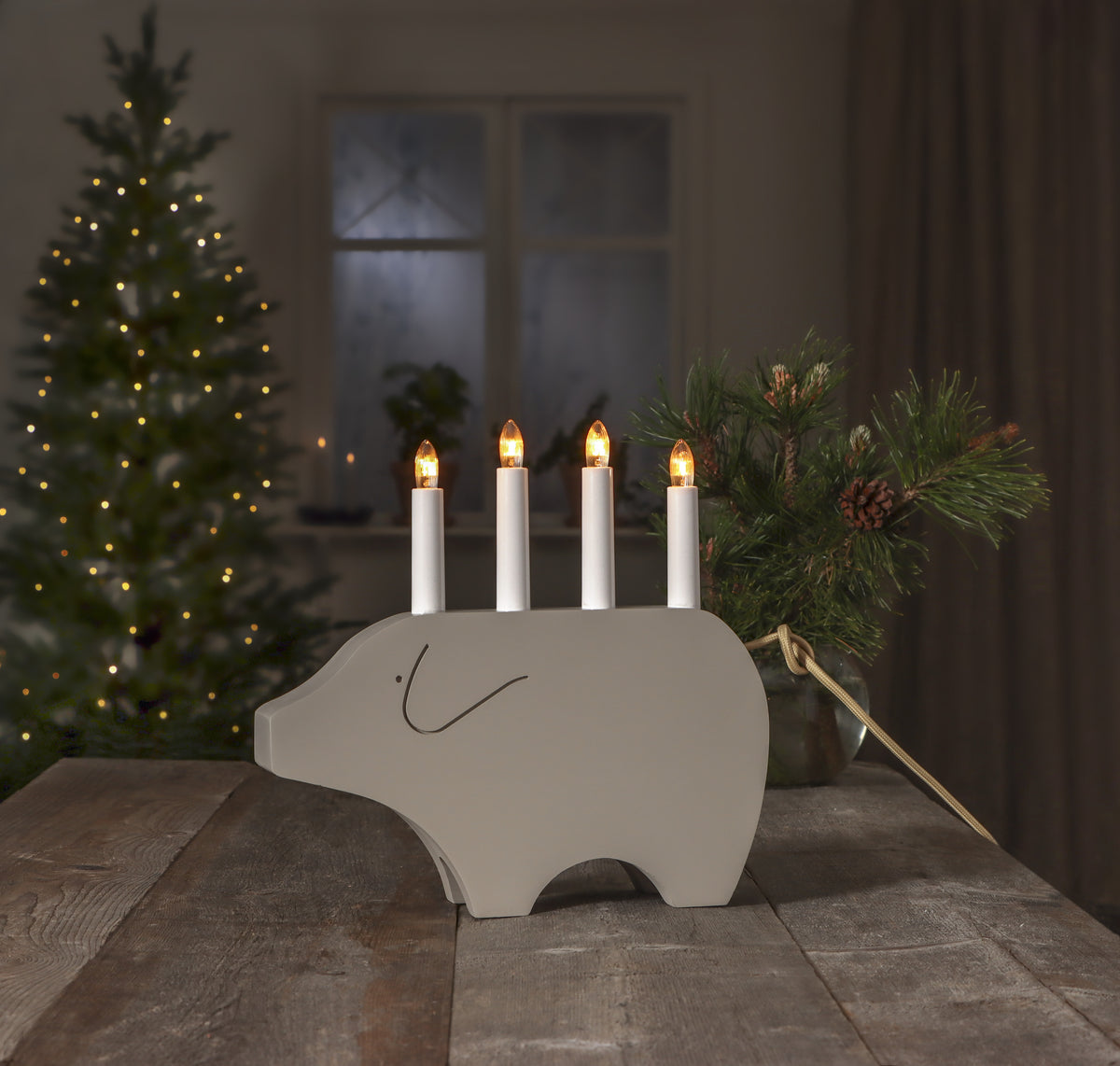 Ljusstake Gry Beige 4L