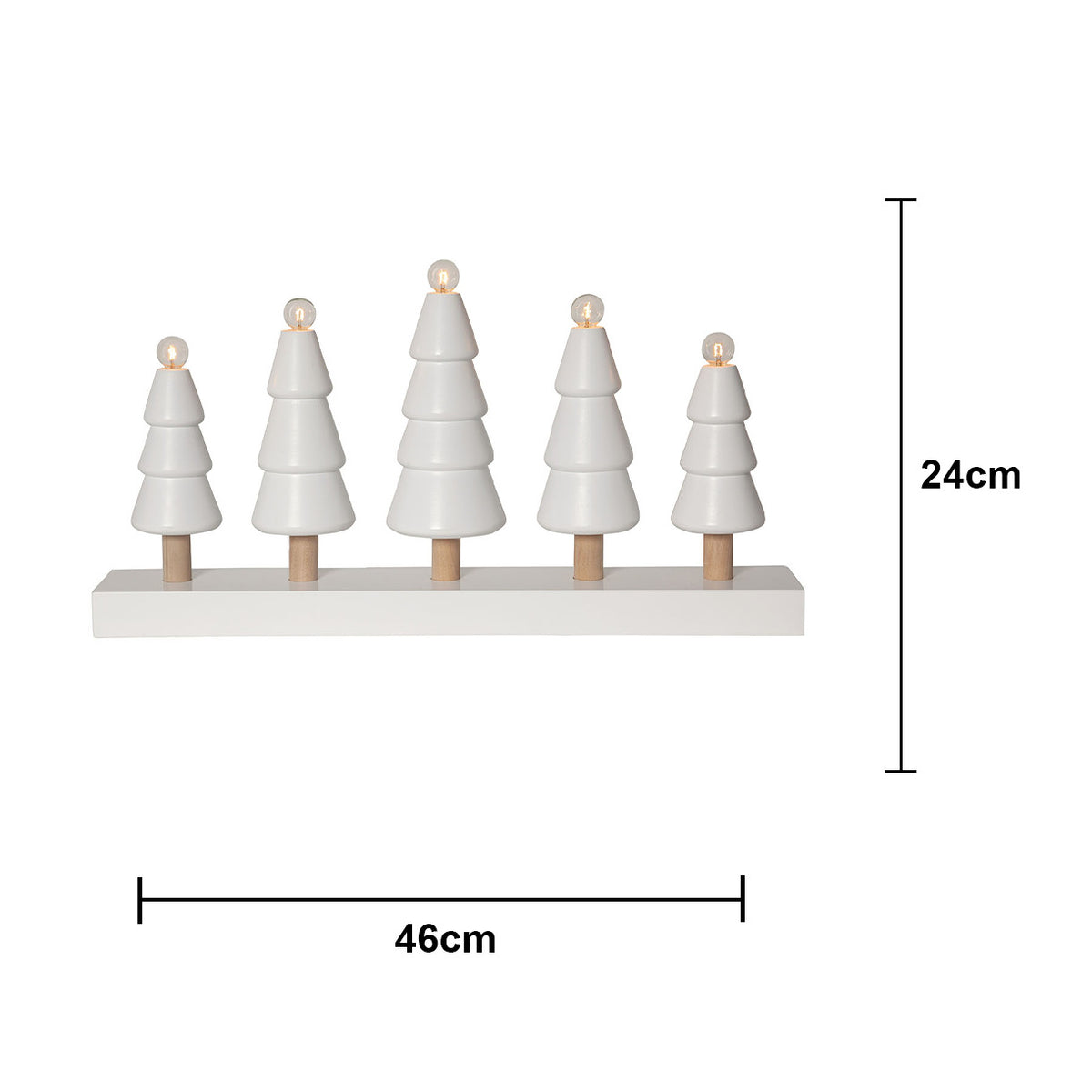 Ljusstake Skog Vit 5L