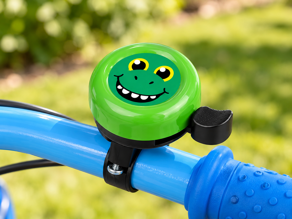 Cykelklocka för barn – Grön krokodil