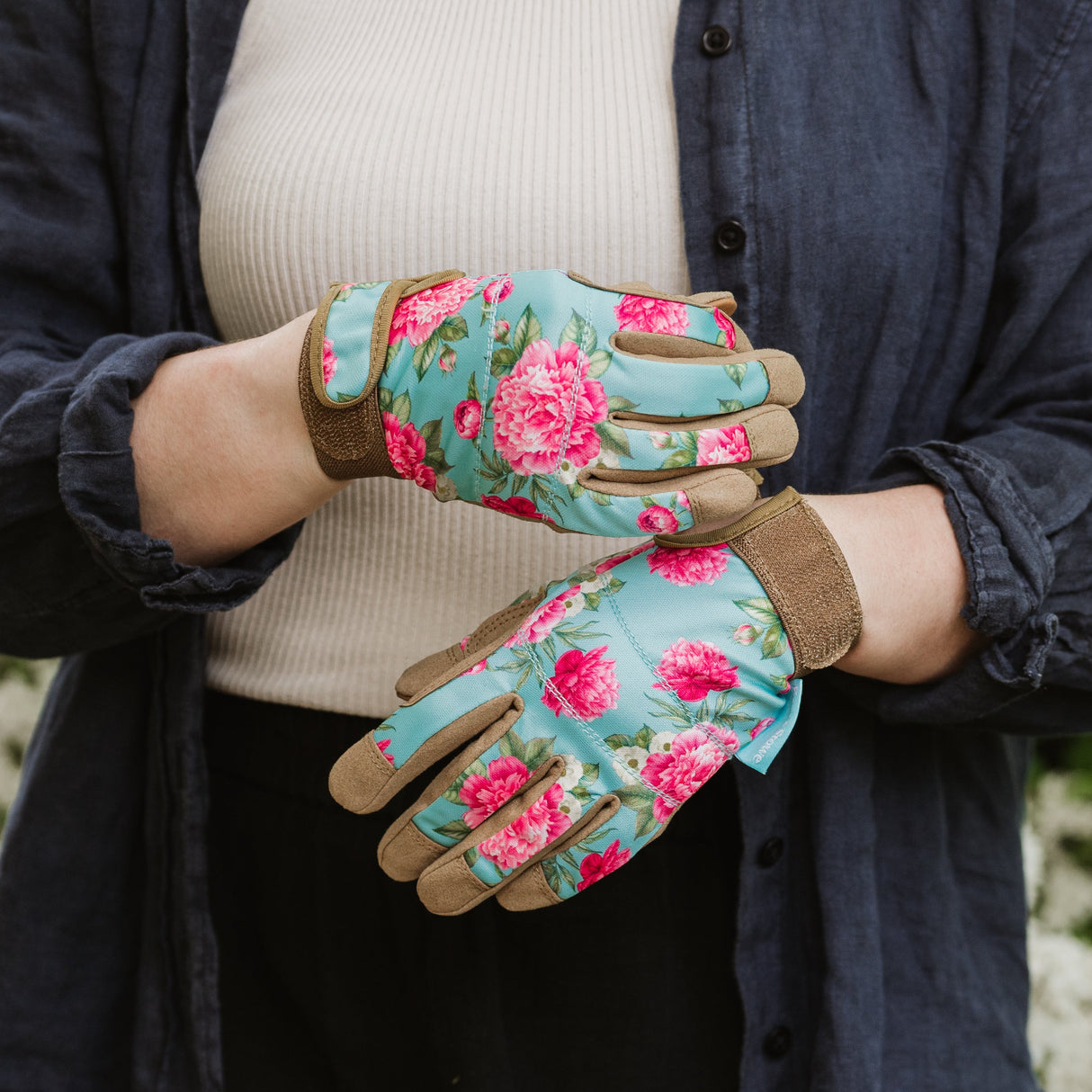 Kent & Stowe Handske 'Comfort Peony Aqua' - Dam M