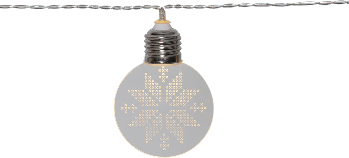 Ljusslinga Ornament Snöflinga Transp