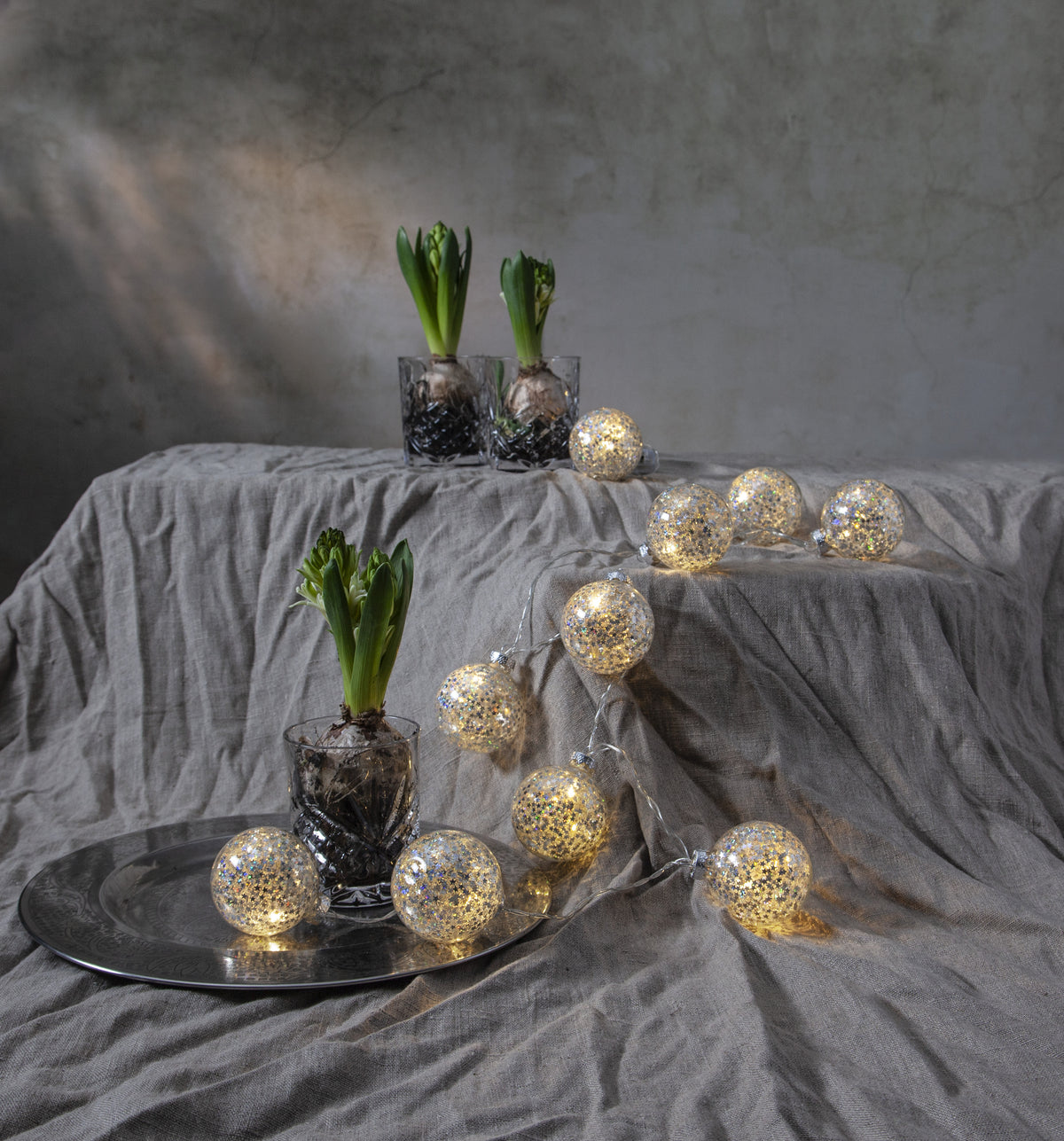 Ljusslinga Glitter Silver