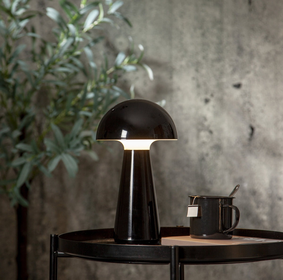 Bordslampa Mushroom Svart