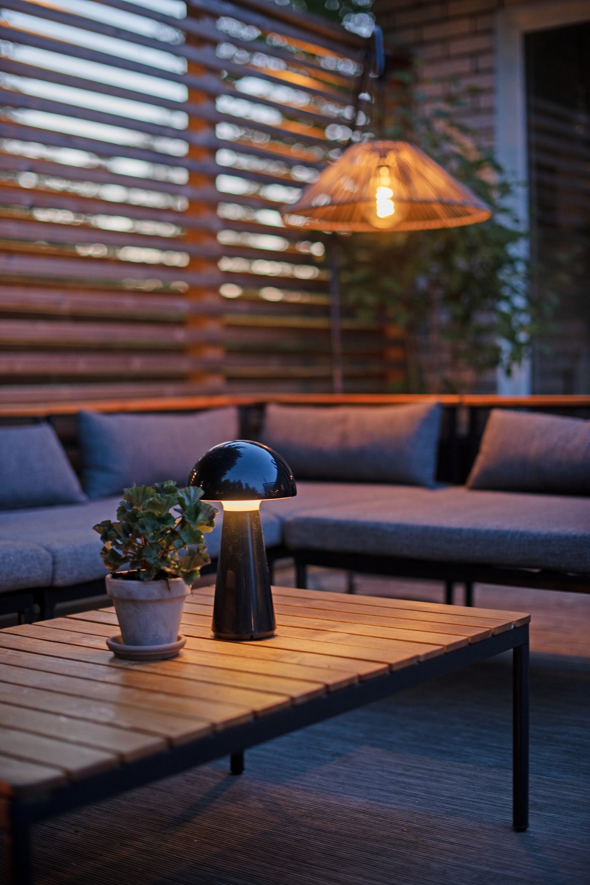 Bordslampa Mushroom Svart