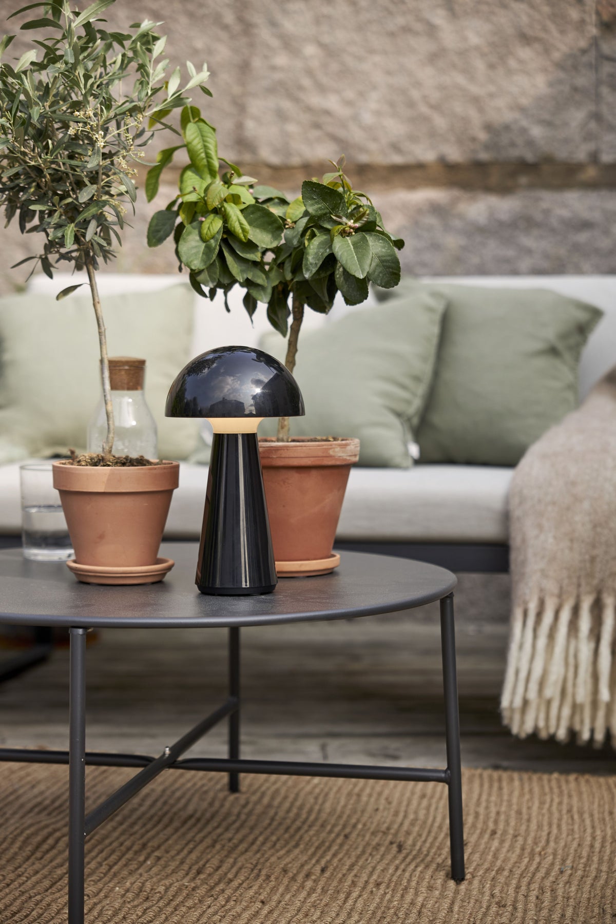Bordslampa Mushroom Svart