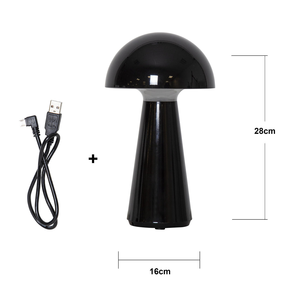 Bordslampa Mushroom Svart