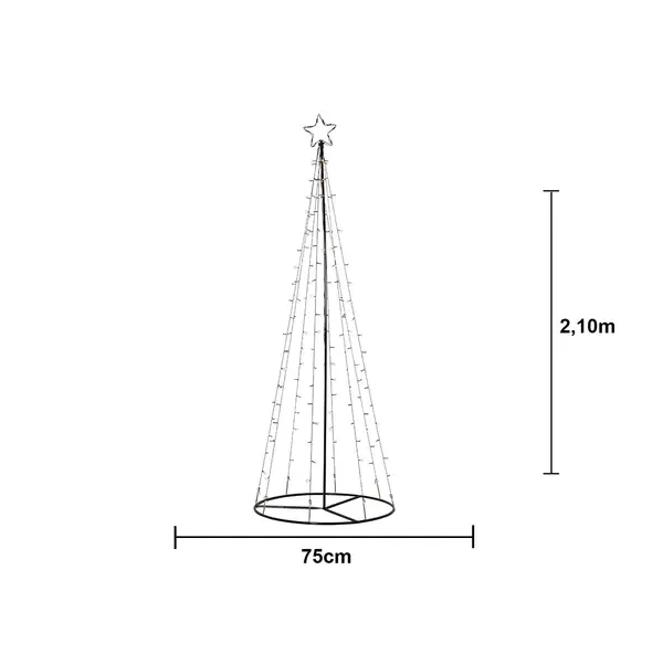 Utomhusdekoration Light Tree 210cm 170L