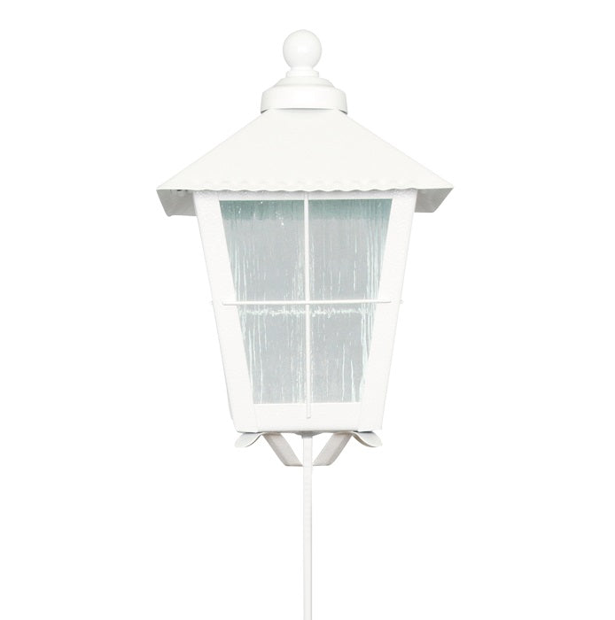 Gravlykta på pinne Vit H20cm