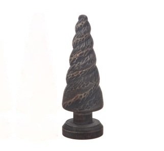 Gran i Trä Spiral 20cm Mörkbrun