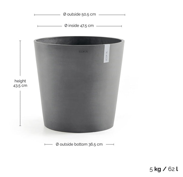Kruka 'Amsterdam 50' Grey D50,5cm