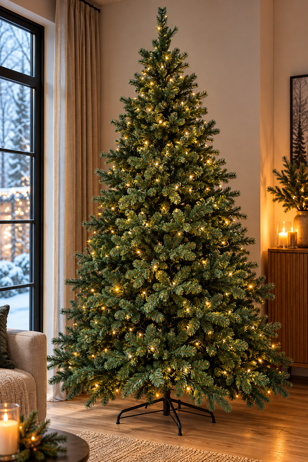 Konstgran 'Dakota' 270cm inkl LED belysning