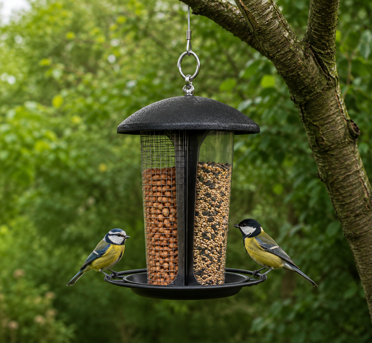 CARE-Bird Foderautomat 'Dual' - Svart