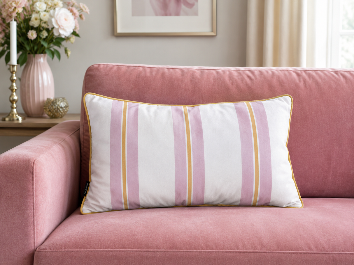 Kuddfodral 'Pink Stripe' 30x50cm