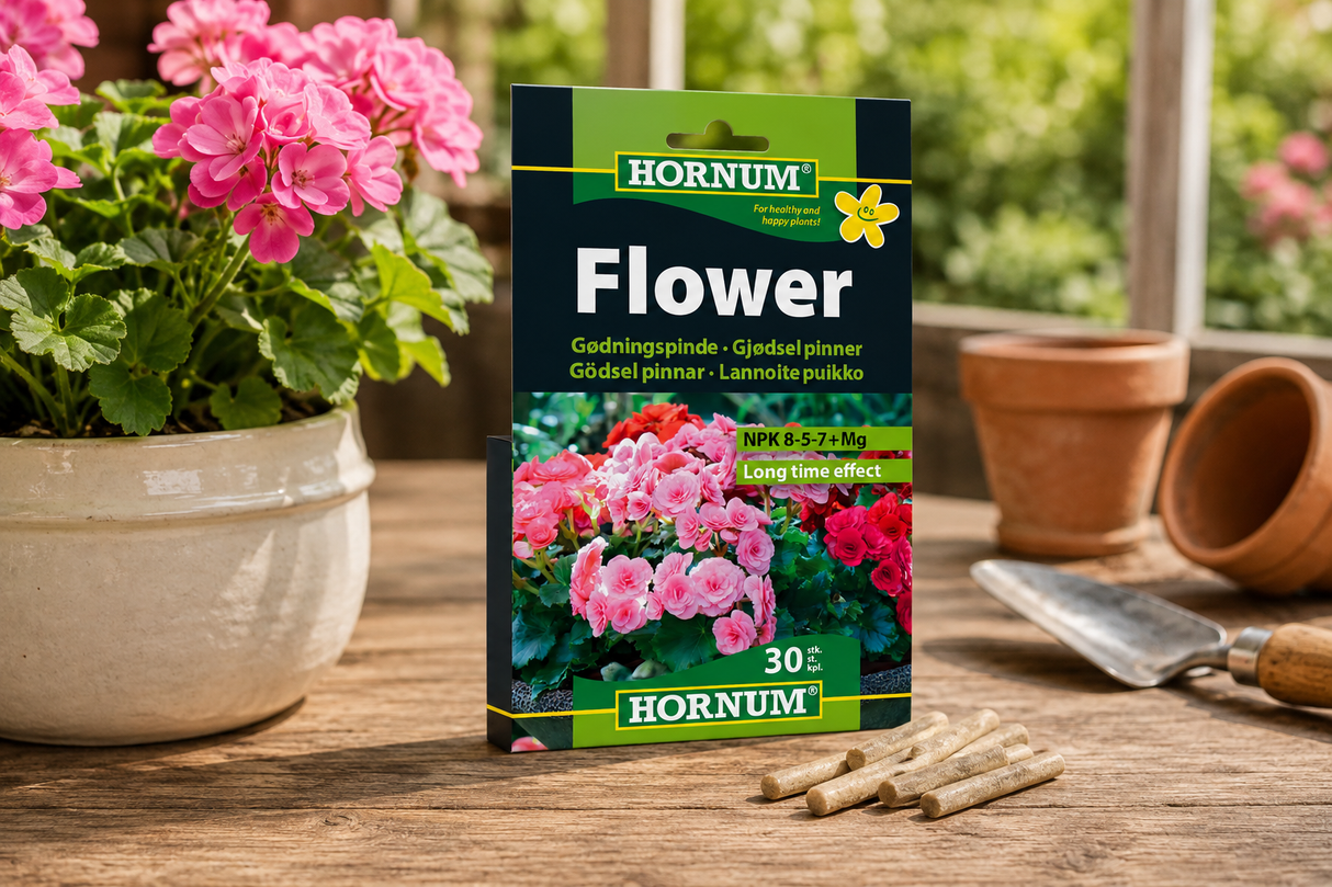 HORNUM Näringspinnar - Blommande växter 4-6-4 30st