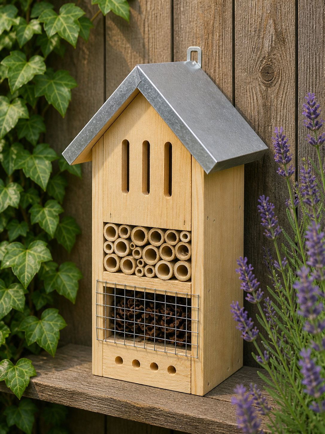 CARE-Bird Insektshotell med Zinktak 34cm