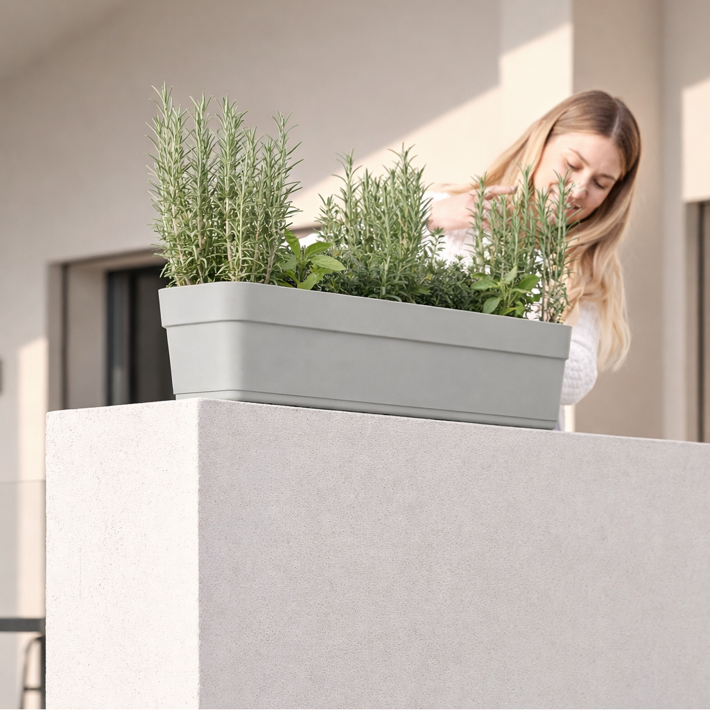 Kruka Blossom D80cm FOG GREY