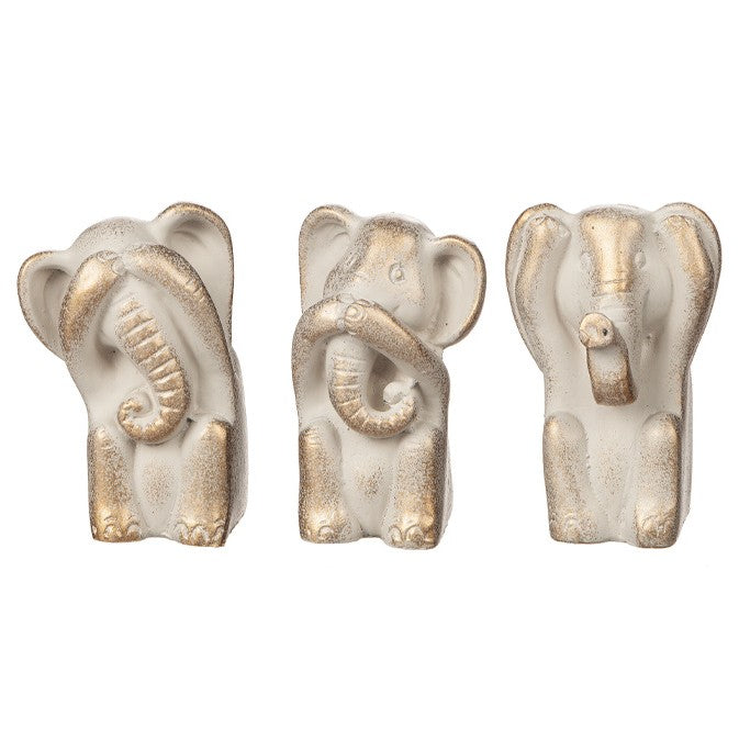 Dekoration Elefant 3-p 10cm
