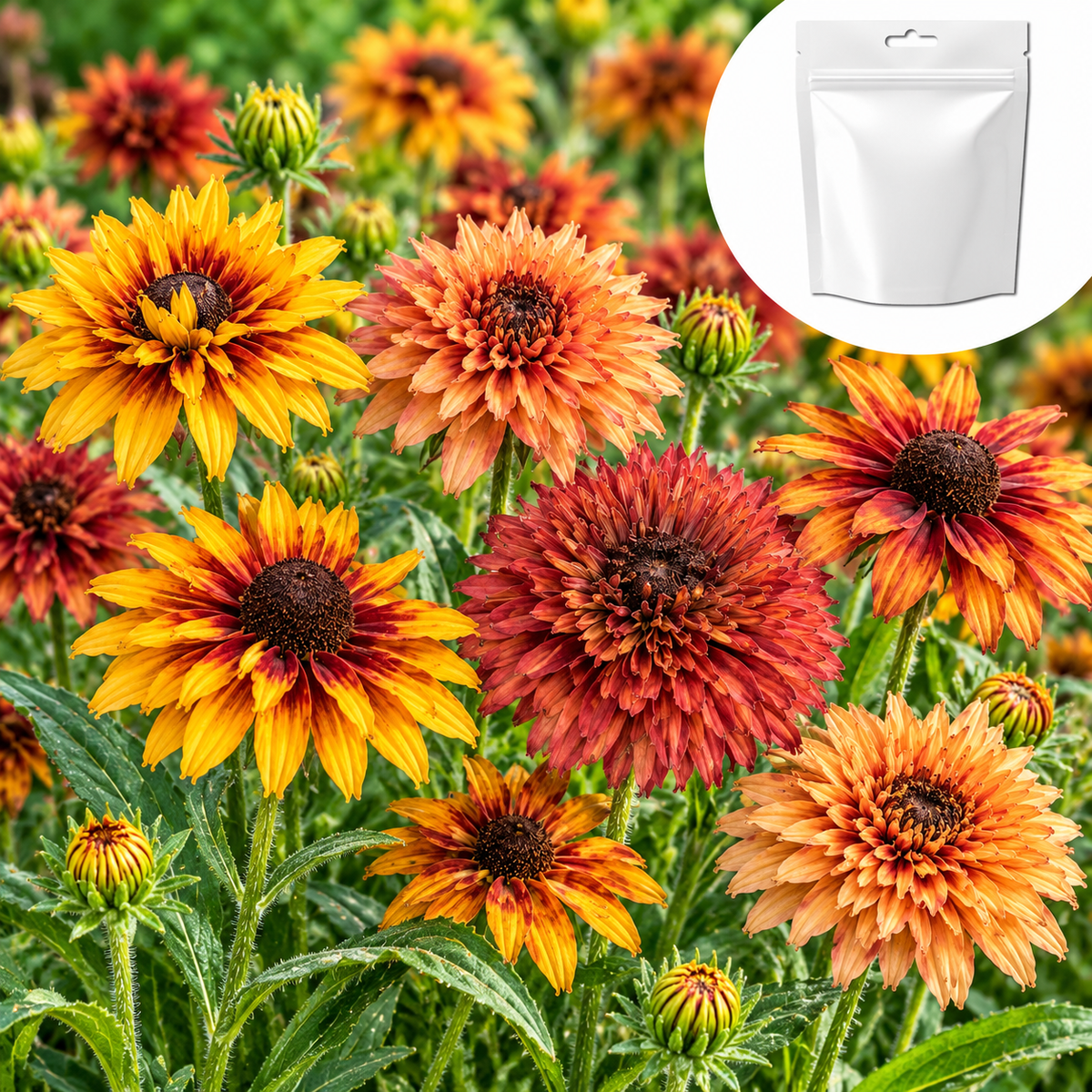Sommarrudbeckia Mix 'Sahara' - Vit fröpåse