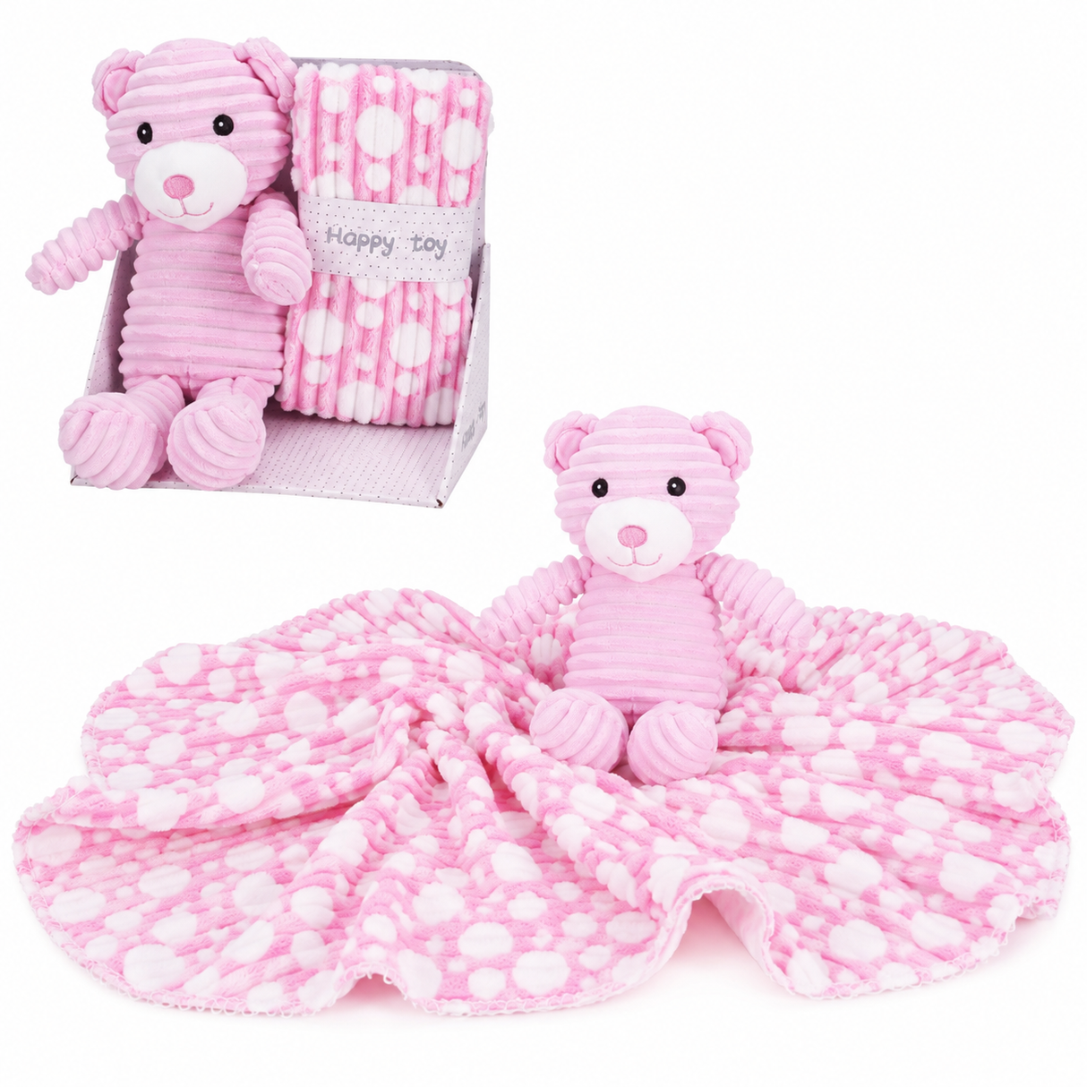 Gosedjur med filt rosa