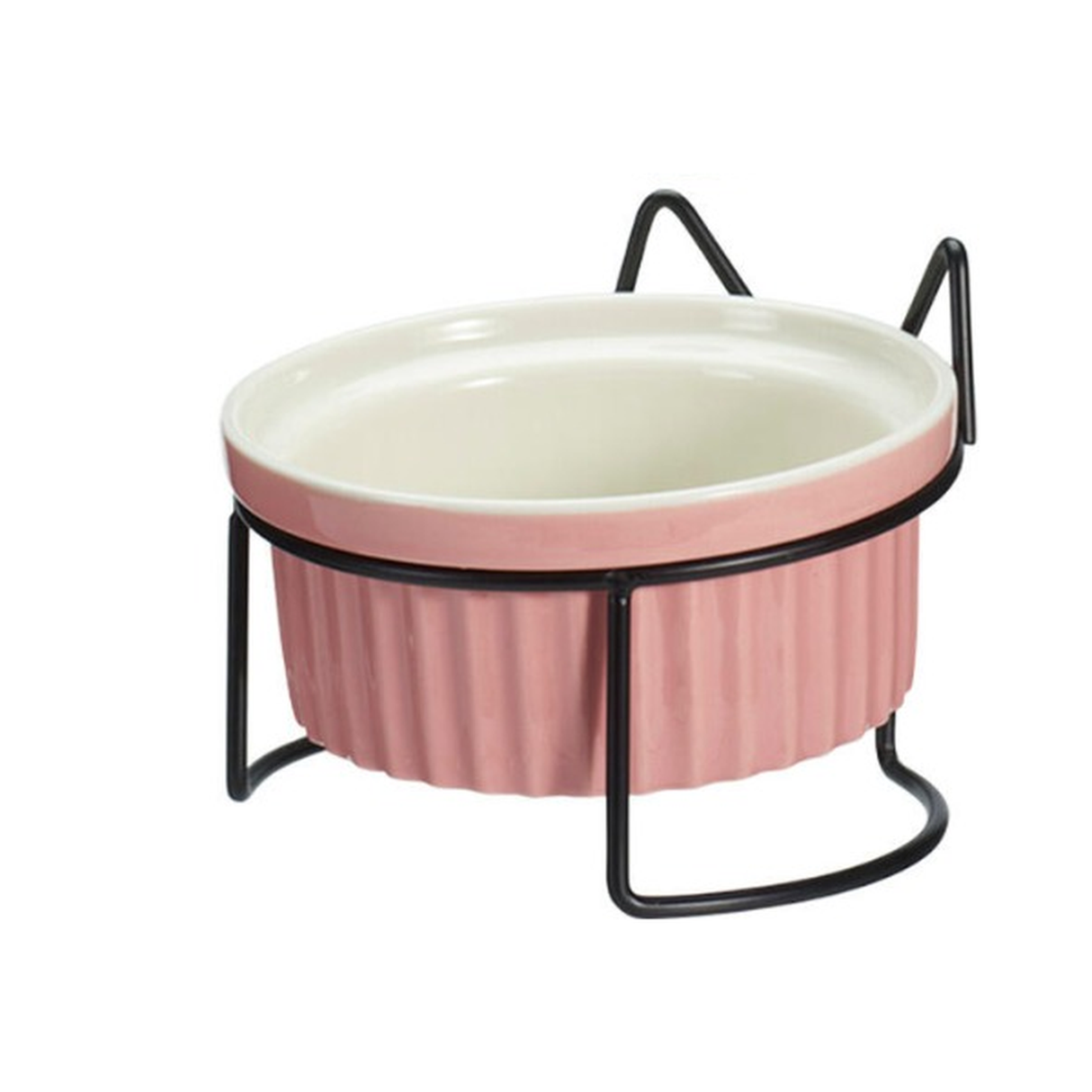 Matskål med ställ för husdjur rosa