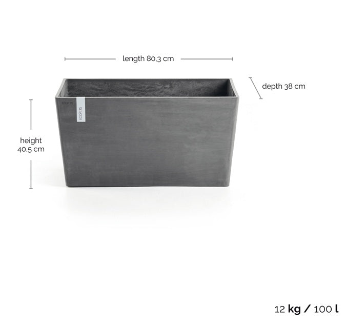 Kruka 'Paris 80' Grey L80,3cm