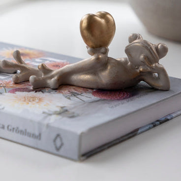 Groda hjärta i poly Liggande 15cm