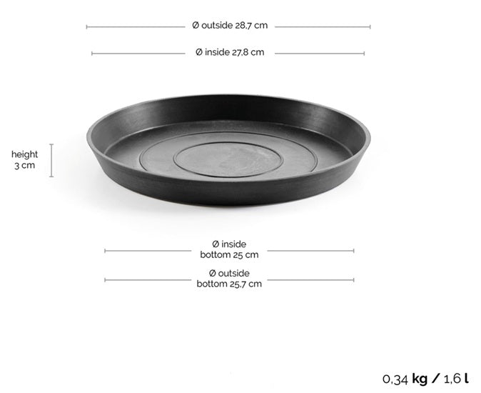 Krukfat 'Round 30' Dark Grey D28,7cm