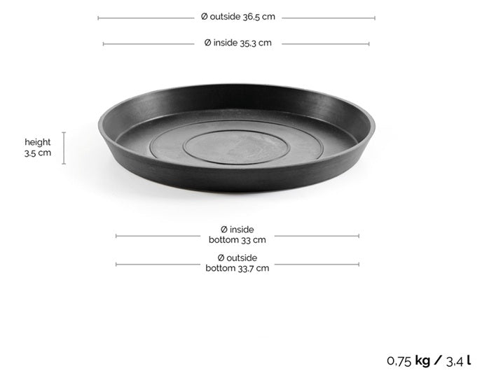 Krukfat 'Round 40' Dark Grey D36,5cm