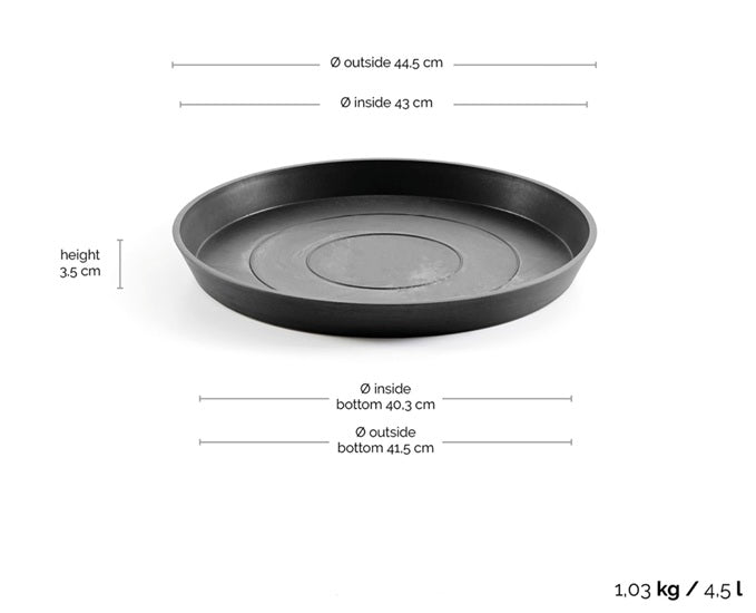 Krukfat 'Round 50' Dark Grey D44,5cm