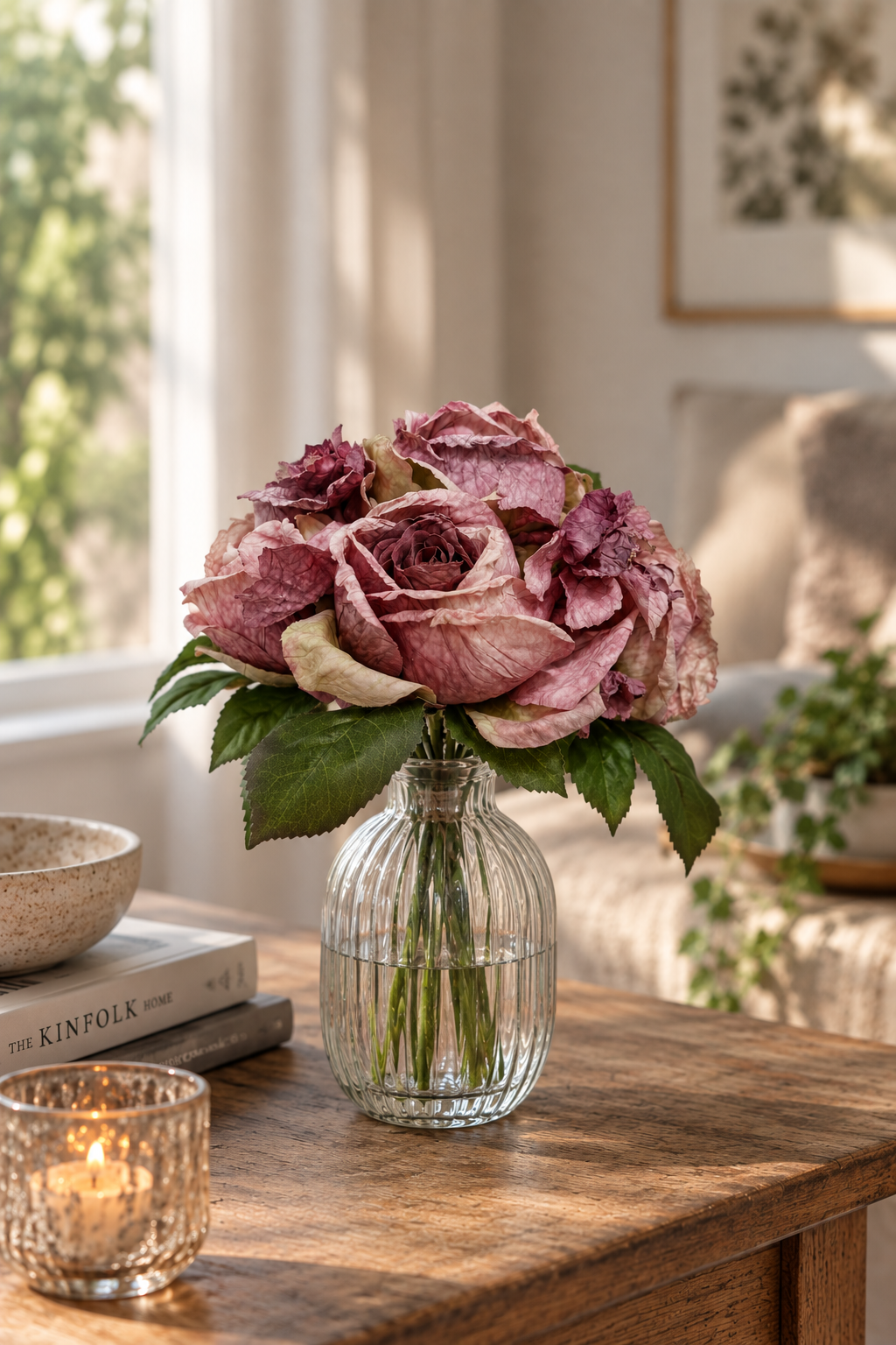 ROSE HYDRANGEA BUNDLE ANTIQUE PINK