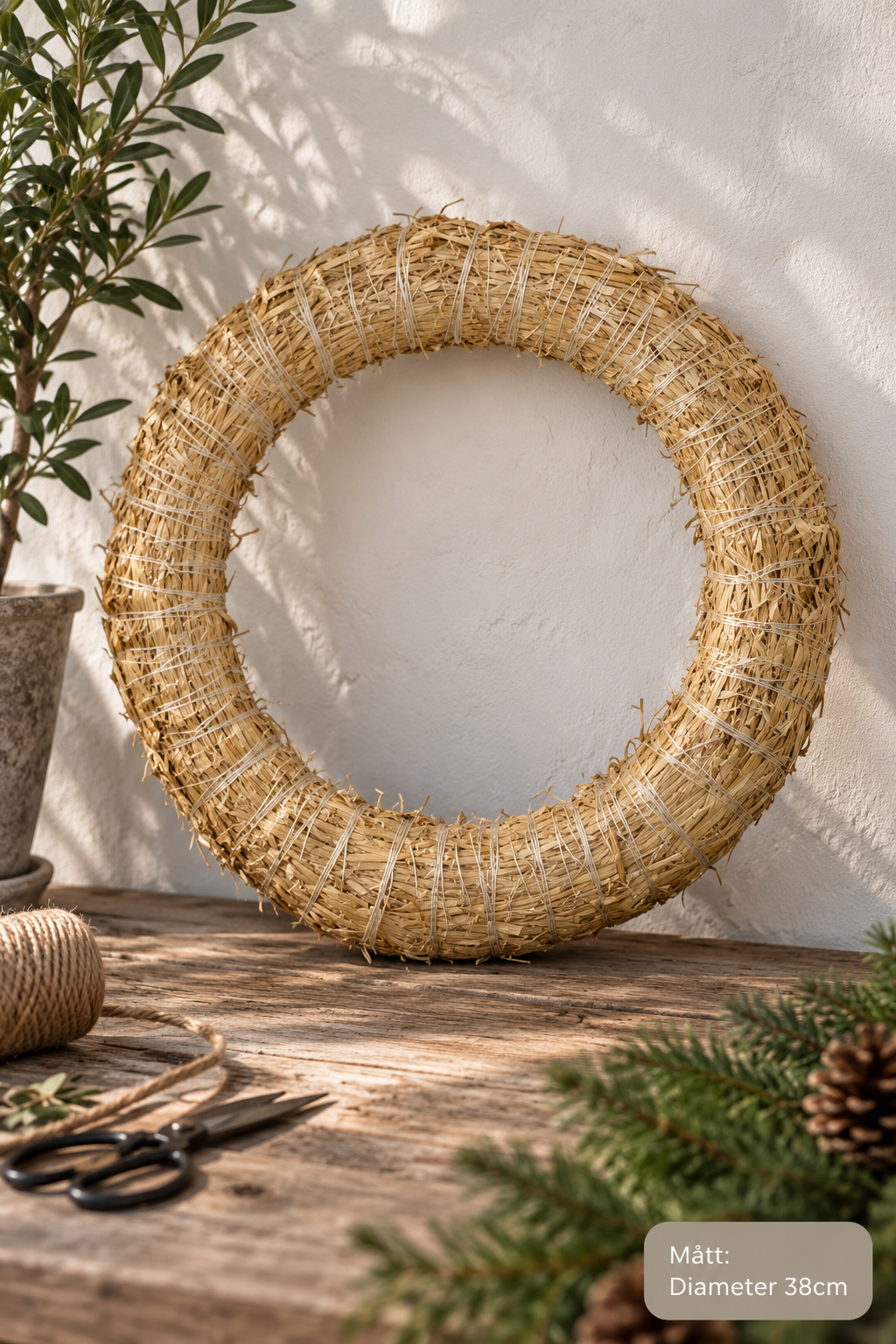 Halmstomme Natur 38cm