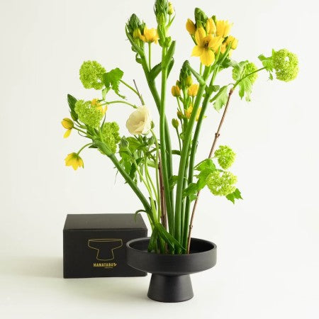 Hanataba 1-p Ikebanaskål Svart D16cm
