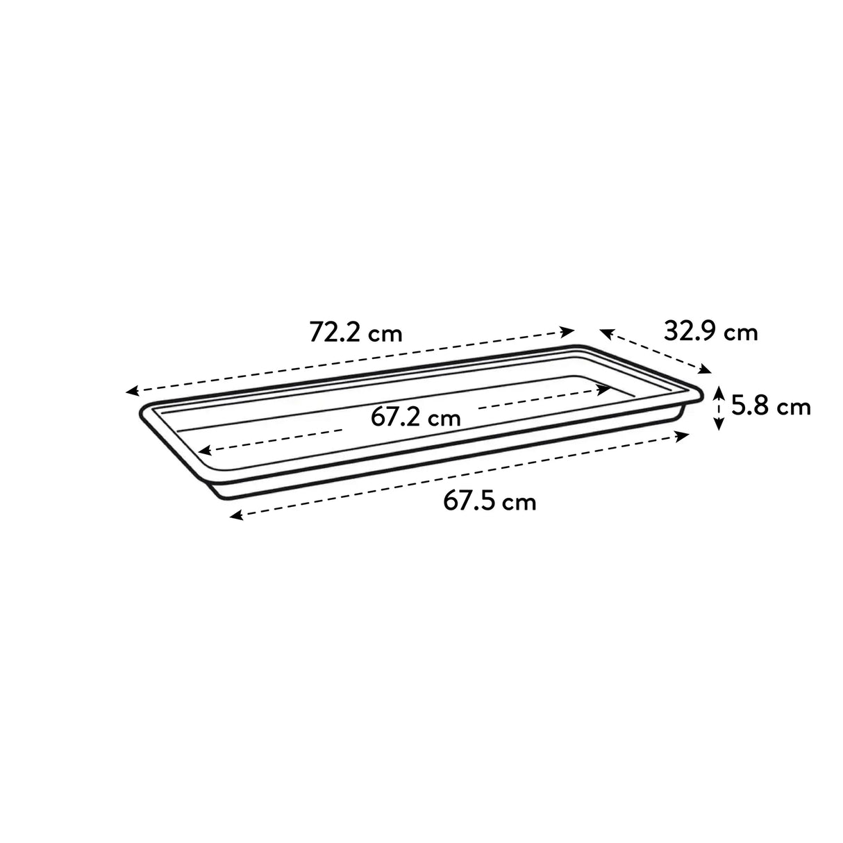 Green Basics Garden XXL Saucer 80cm, Mild Terra