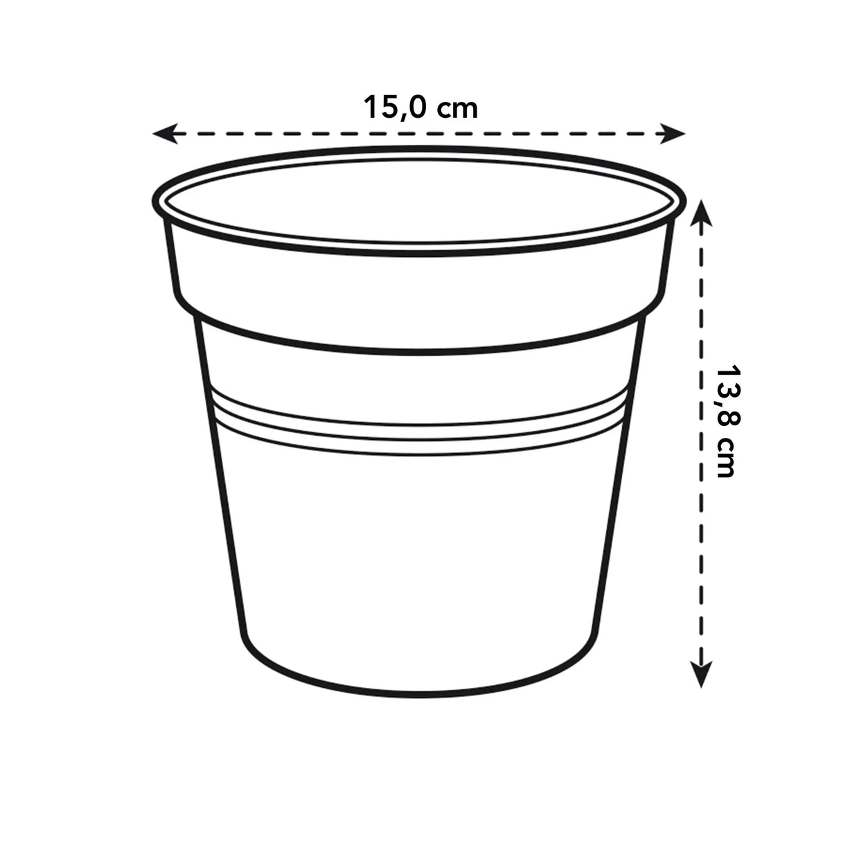 Green Basics Growpot 15cm - Terracotta