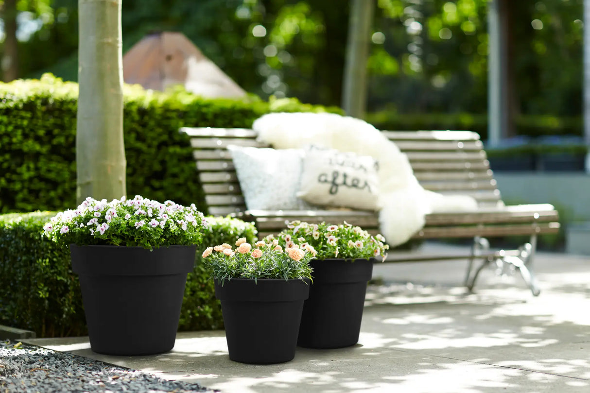 Green Basics Top Planter 40cm - Living Black