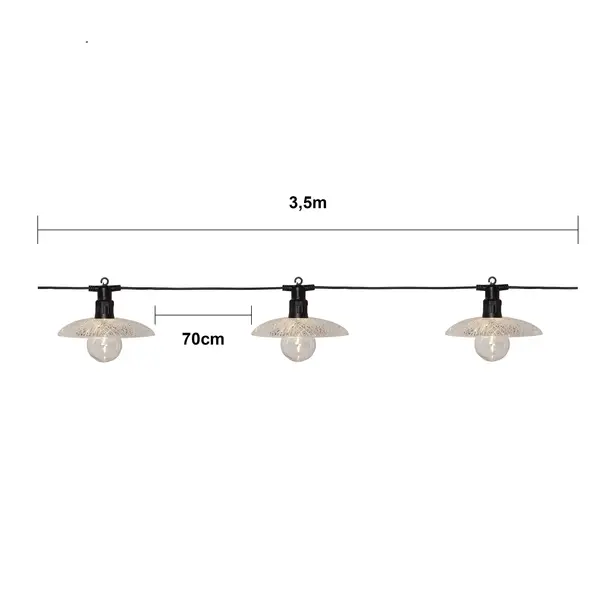 Ljusslinga Glassy Light 6L