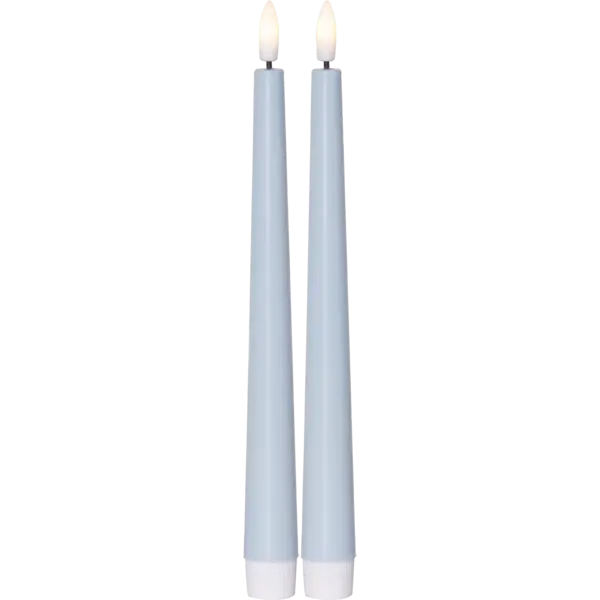 LED Antikljus 2-pack Flamme Candy Blå 26 cm