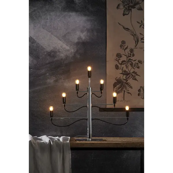 Ljusstake Milano Krom metall 7L