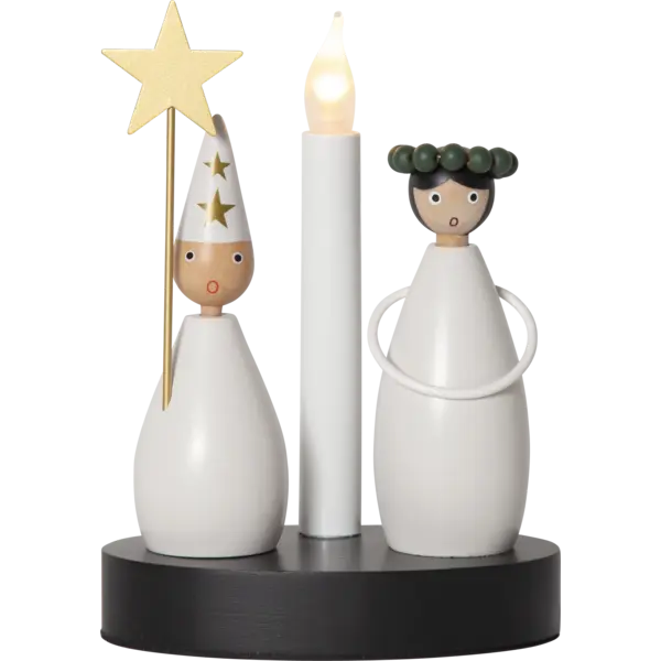 Ljusstake Christmas Joy Vit lucia 1L