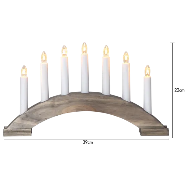 Ljusstake Bea Brun båge 7L
