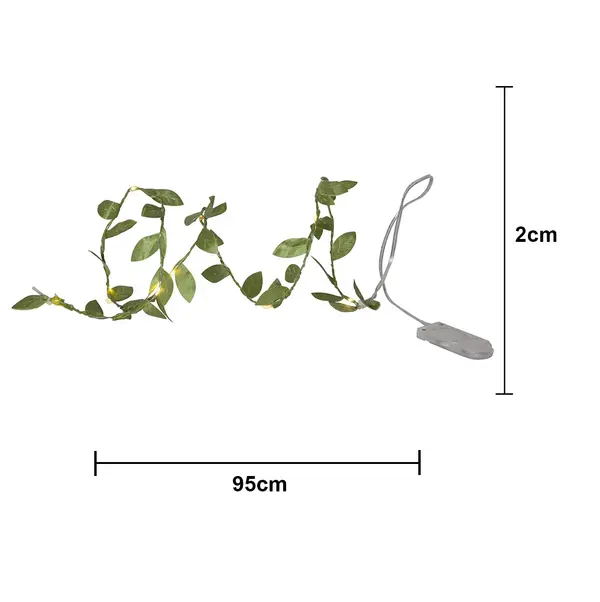 Ljusslinga 'Girland Leaf' Batteri