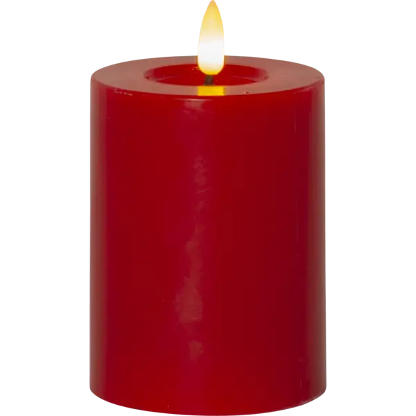 LED Blockljus Flamme Flow Röd 7,5x12,5 cm