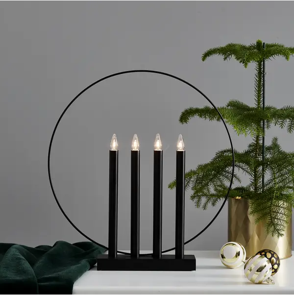 Ljusstake Glory Svart 4L